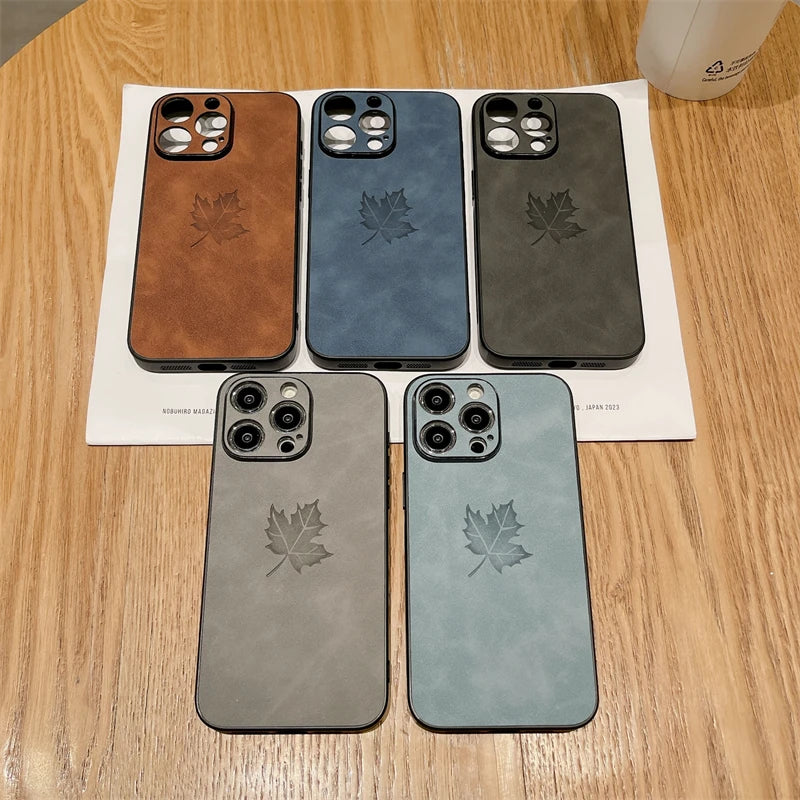 Vintage Leather Case for iPhone 11–16 Pro Max