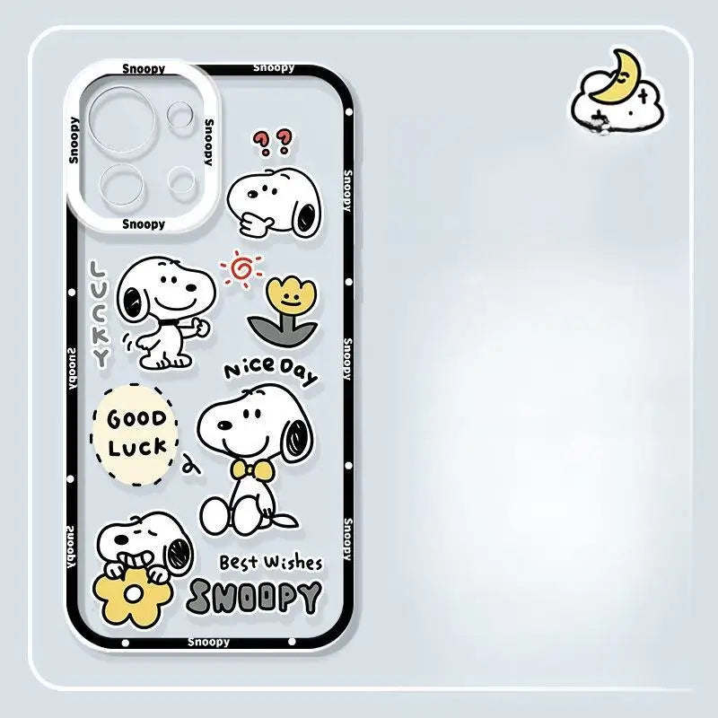 Clear Snoopy Soft Phone Case for iPhone