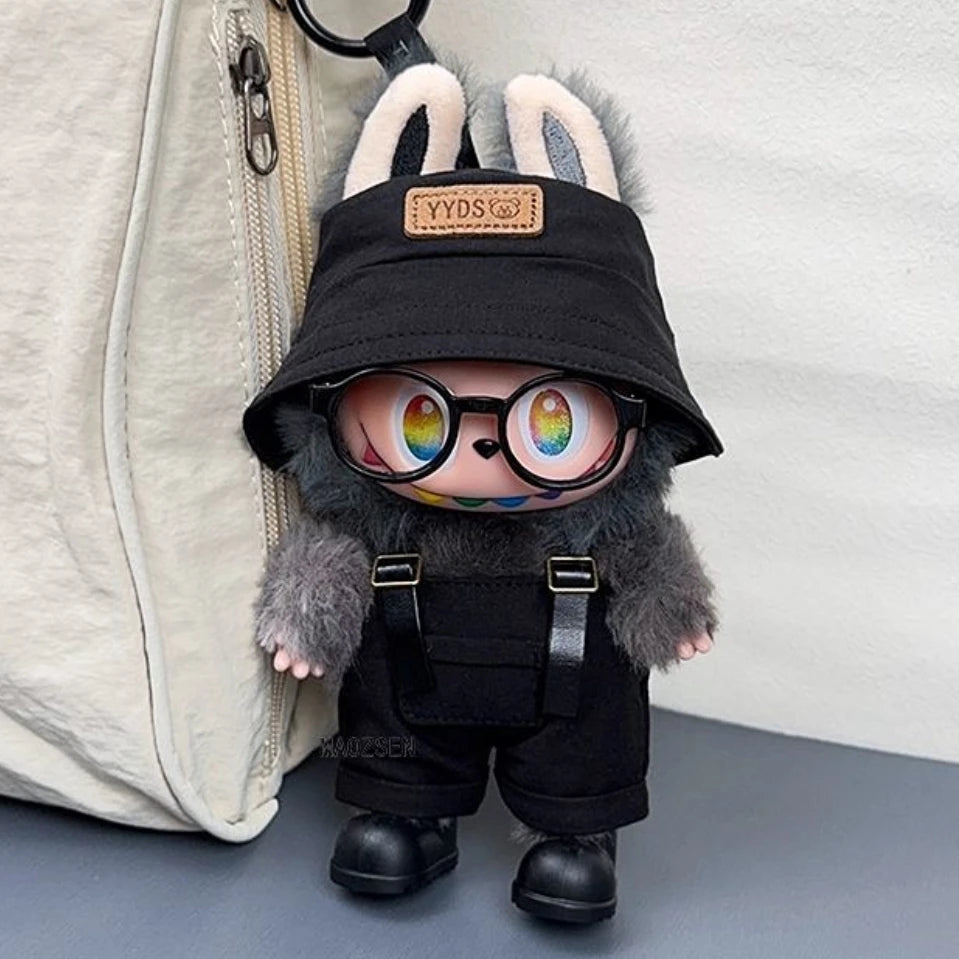 Mini Labubu – Urban Explorer Outfit Set (15/17cm Doll Clothes)