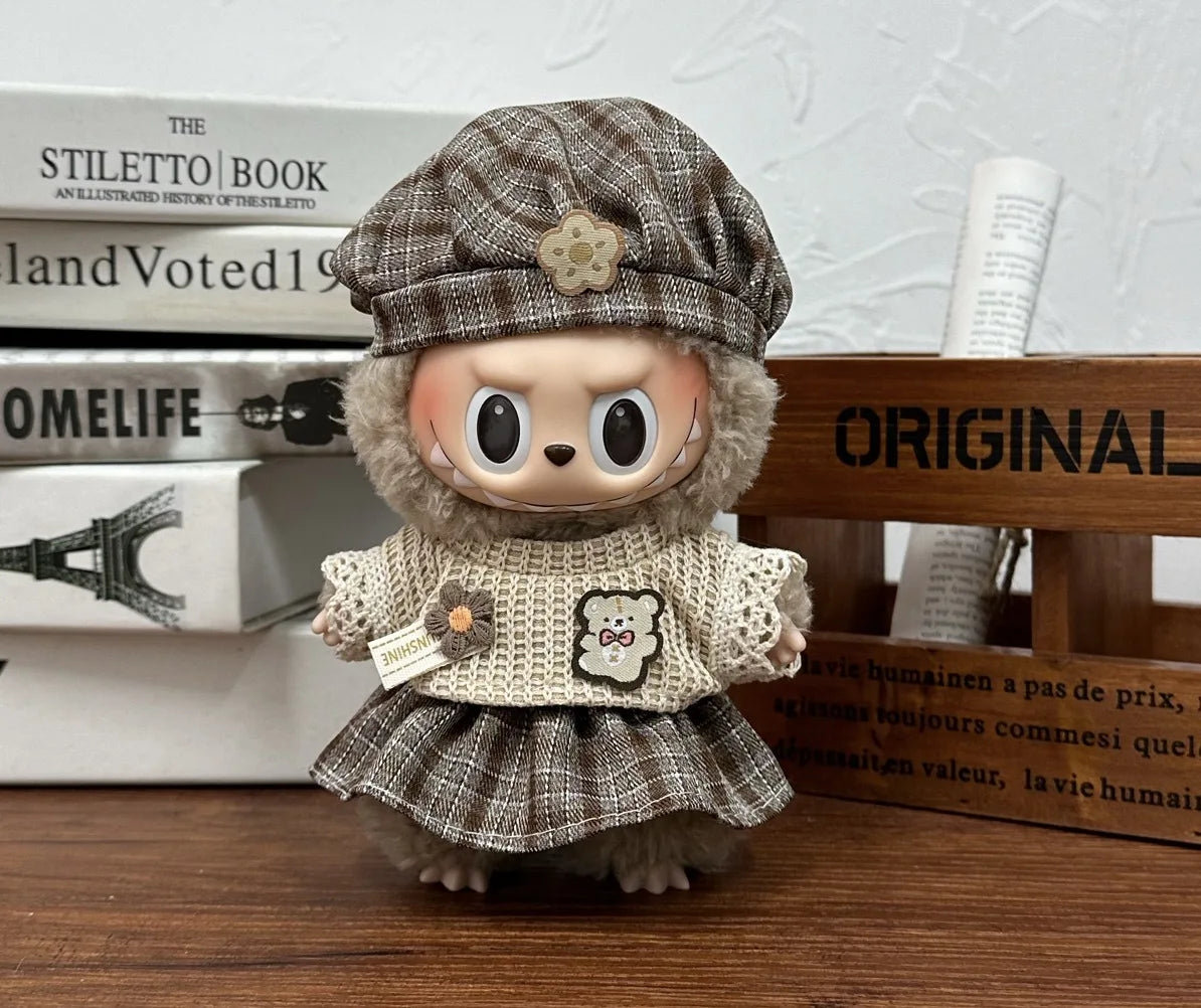 Labubu Capybara Cosplay Outfit – Plush Doll Clothes for 17cm