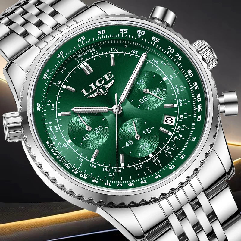 LIGE Emerald Chronograph Watch