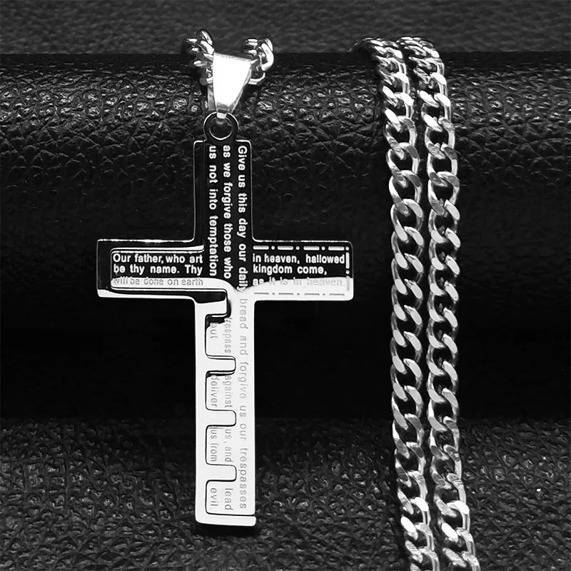 Stainless Steel Cross Pendant Necklace