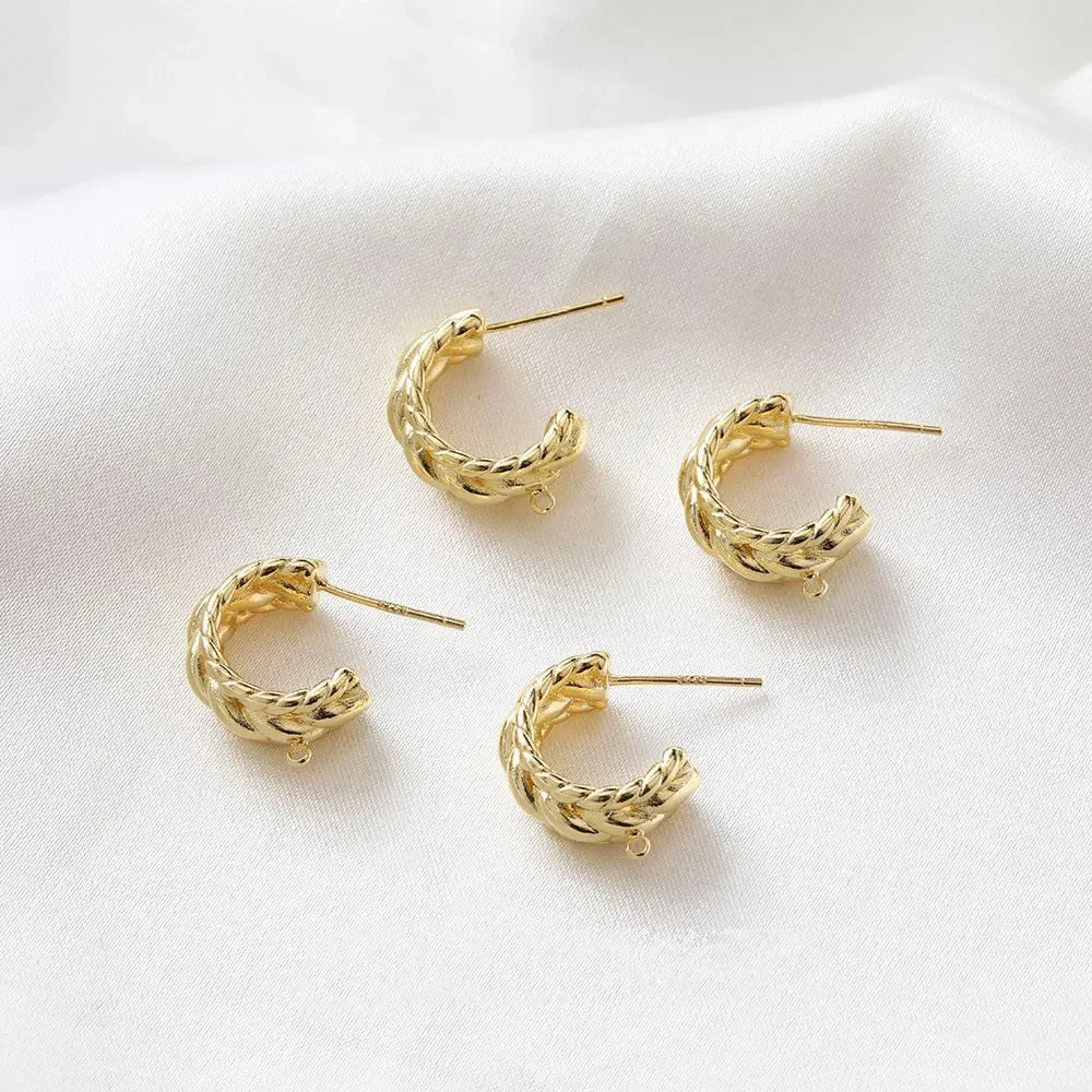 Braided Bold Hoop Earrings – Gold & Silver Edition