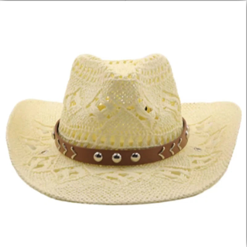 Boho Seashell Western Straw Hat