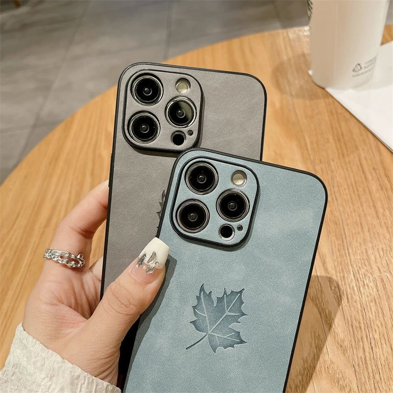 Vintage Leather Case for iPhone 11–16 Pro Max