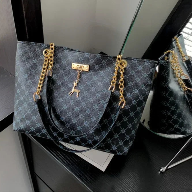 Classic PU Leather Large-Capacity Tote