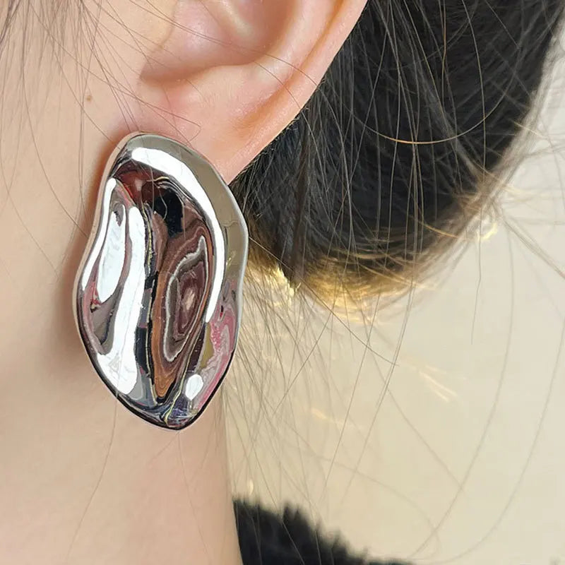 Aurora Sculpted Gold Leaf Earrings