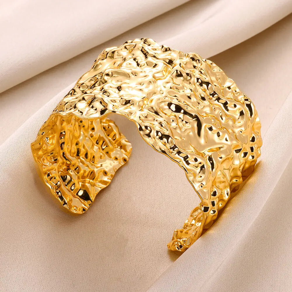 Molten Glow Statement Cuff Bracelet