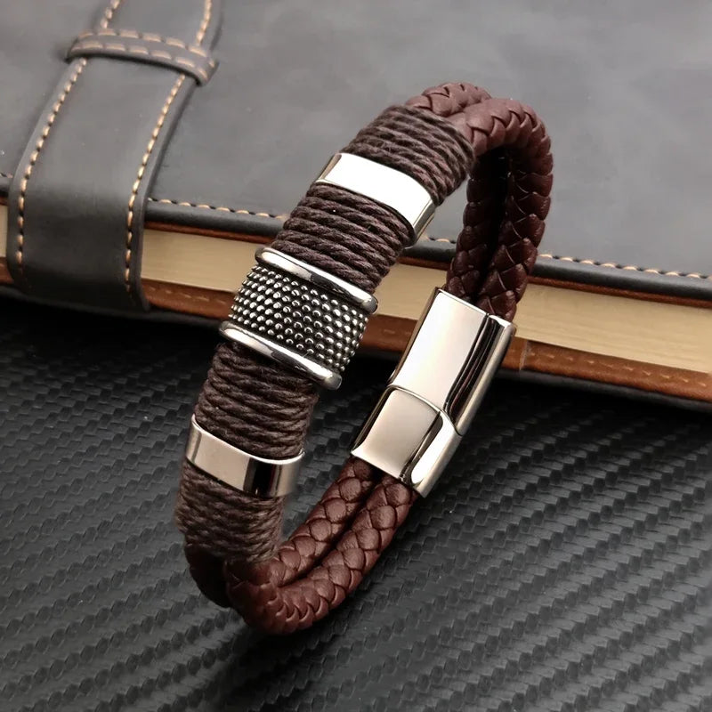 Vintage Brown Leather Bracelet