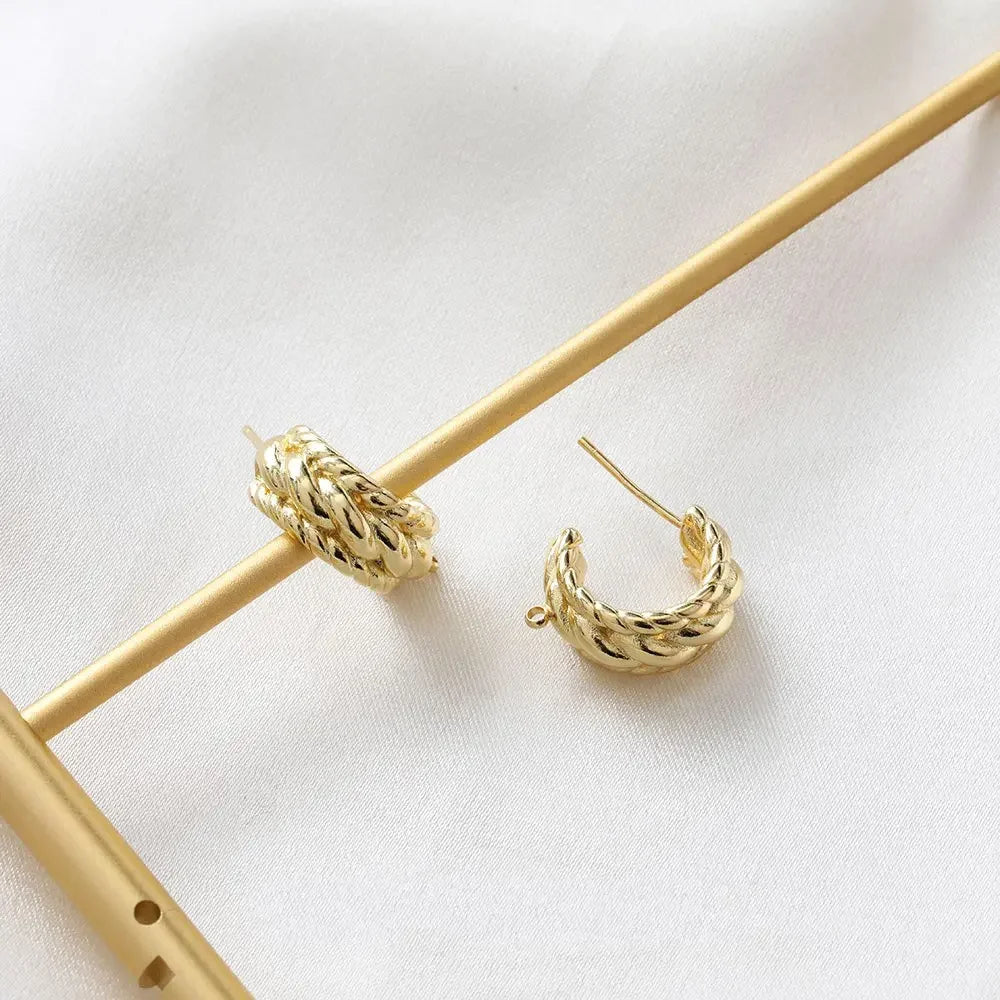 Braided Bold Hoop Earrings – Gold & Silver Edition