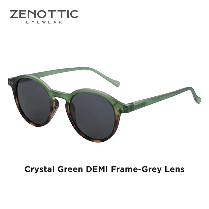 ZENOTTIC Retro Round Polarized Sunglasses – UV400 Protection