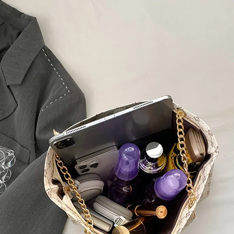 Classic PU Leather Large-Capacity Tote