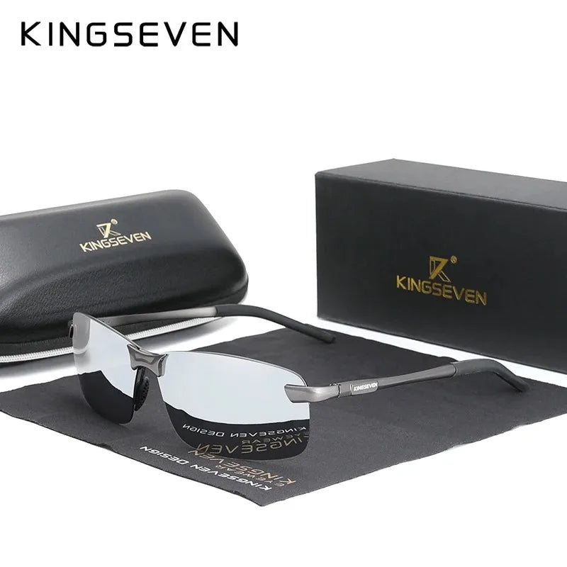 KINGSEVEN Men's Photochromic Polarised Sunglasses