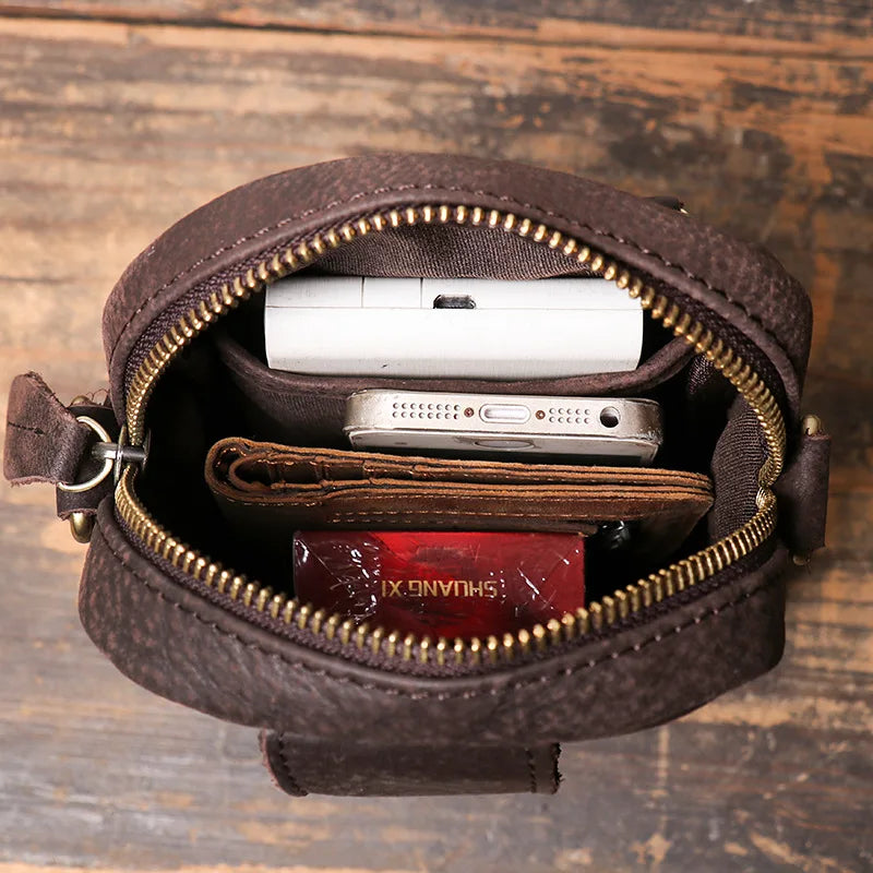 HeritageCraft™ Vintage Leather Shoulder Bag