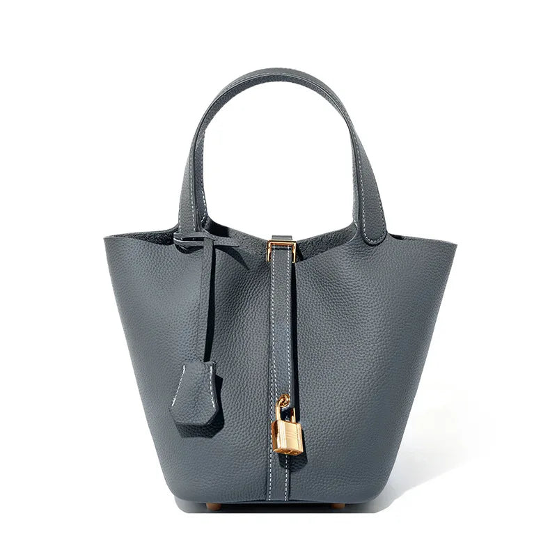 Premium - Elegant Leather Bucket Bag