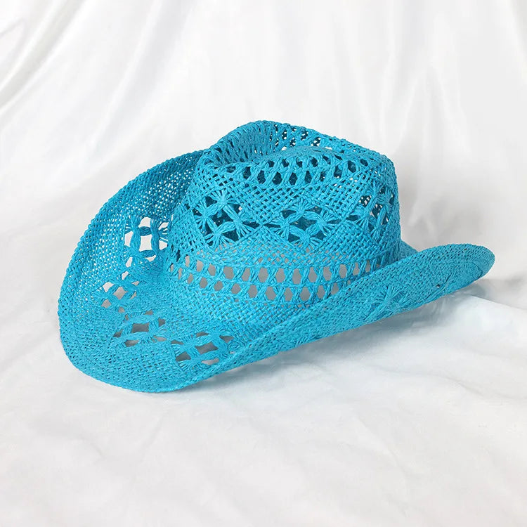 Shell Malan Retro Straw Cowboy Hat - 28 Color Option