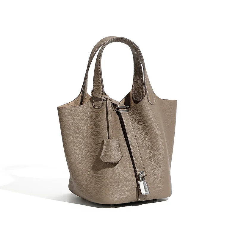 Premium - Elegant Leather Bucket Bag