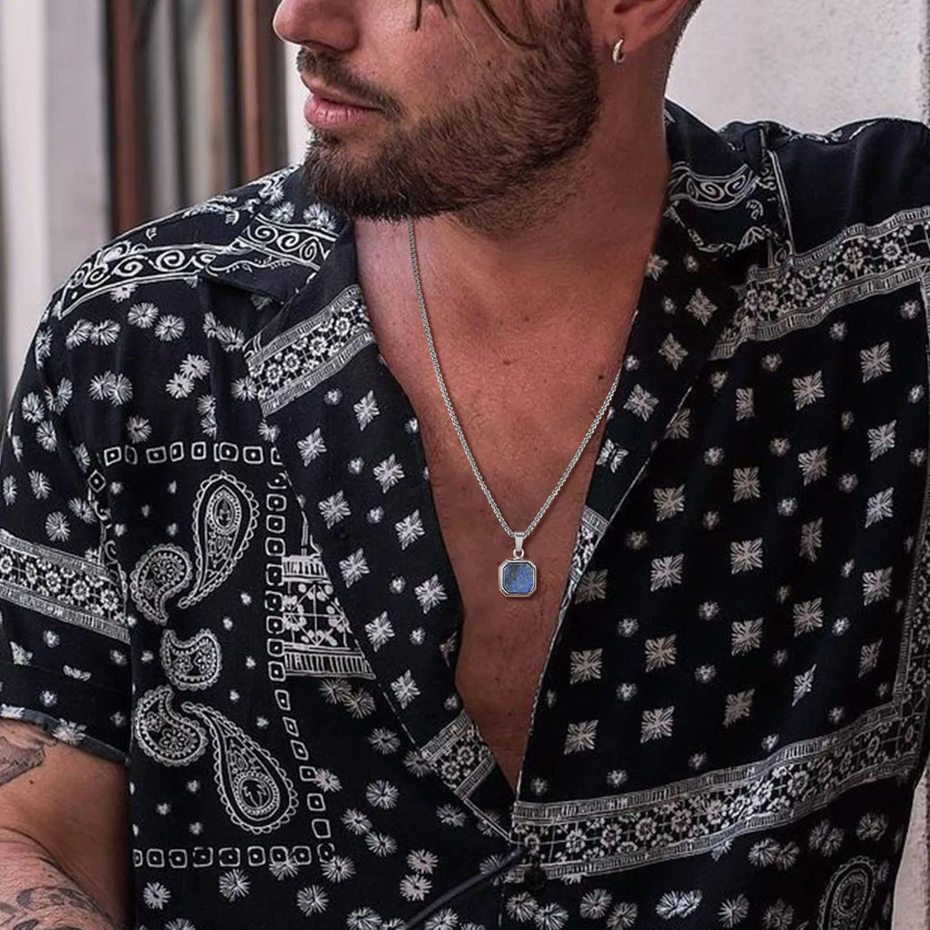 15mm Lapis Lazuli Pendant Necklace