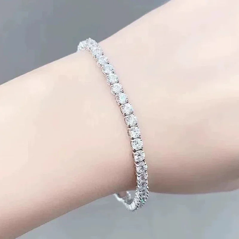 Elegant Anniversary Jewelry Set - Crystal Necklace, Earrings & Bracelet forWomen