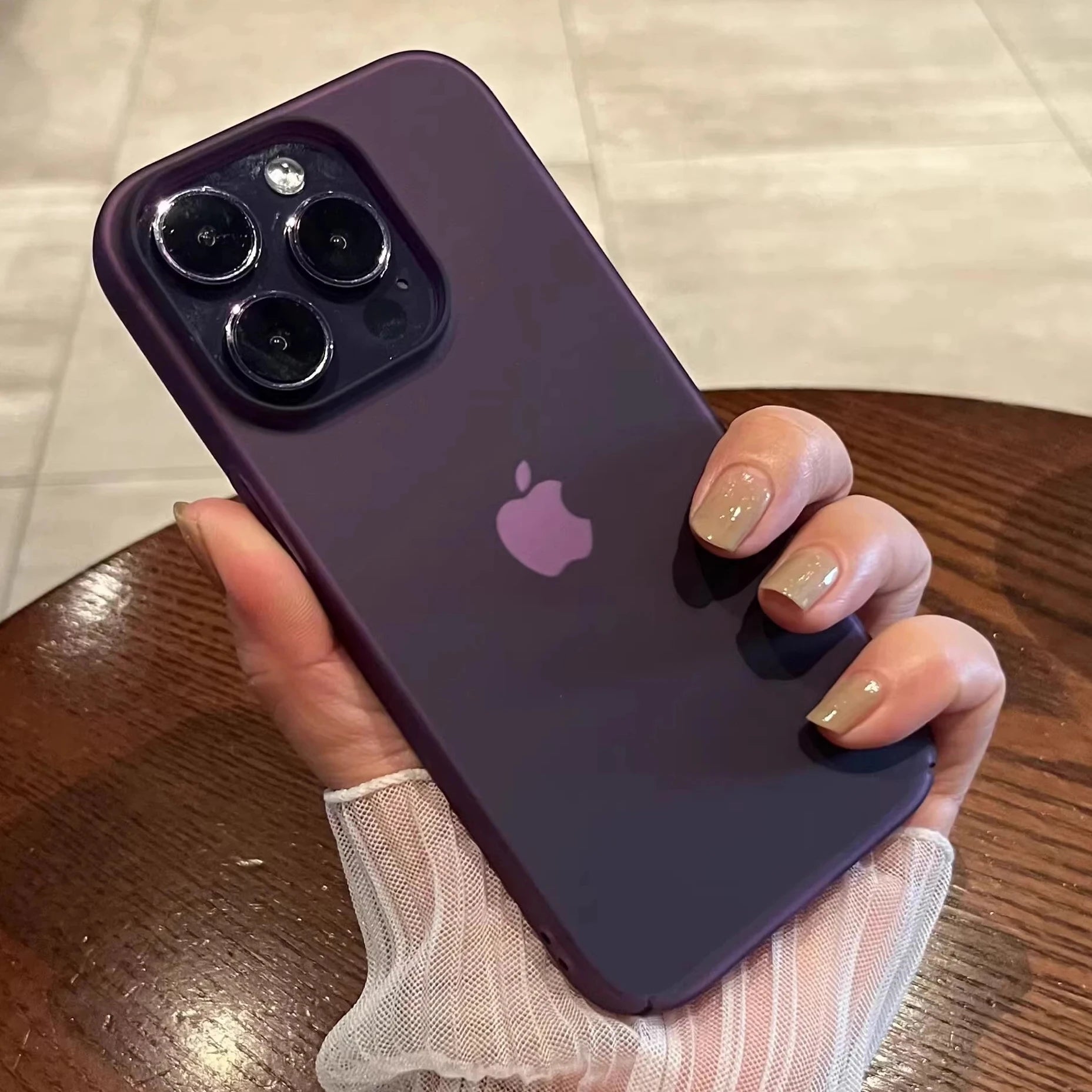 Matte Translucent Hard Case for iPhone 12–16 Pro Max