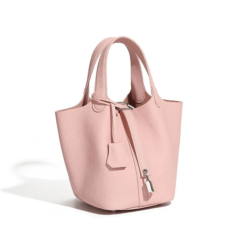 Premium - Elegant Leather Bucket Bag