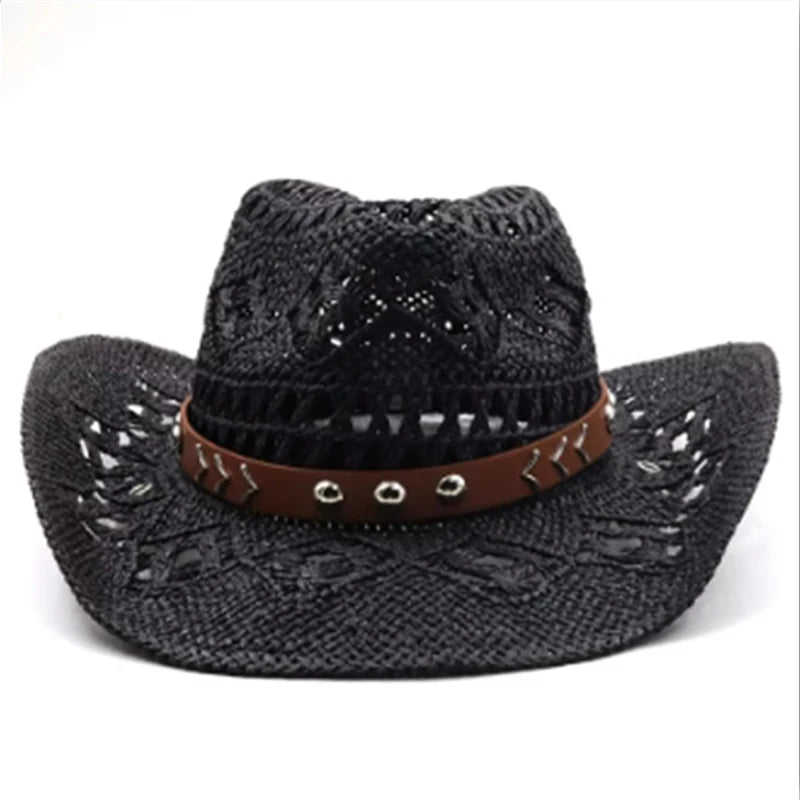 Boho Seashell Western Straw Hat