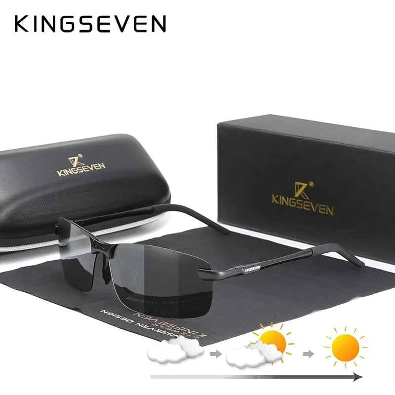 KINGSEVEN Men's Photochromic Polarised Sunglasses