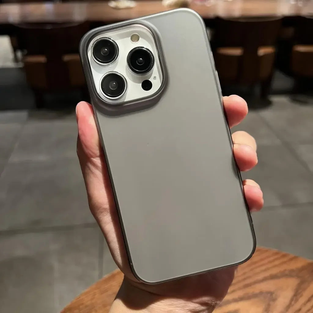 Matte Translucent Hard Case for iPhone 12–16 Pro Max