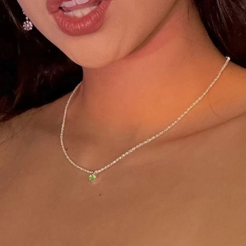 Minimalist Sparkling Silver Choker Necklace