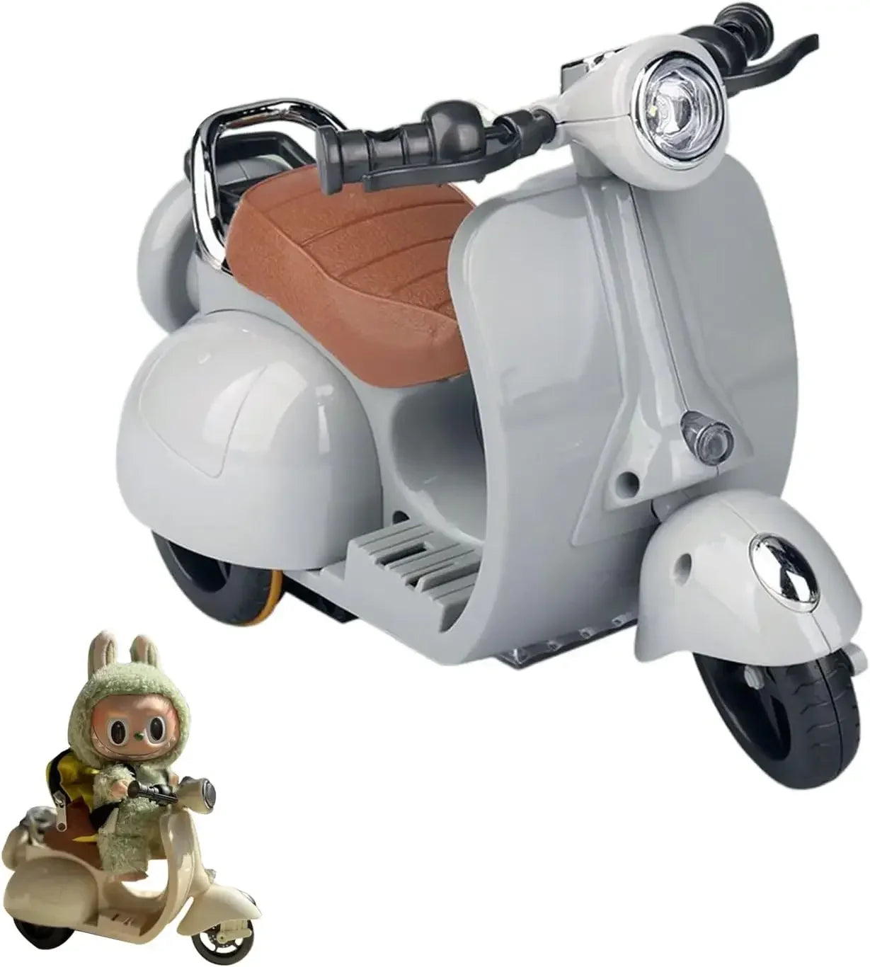 Mini Labubu – Retro Scooter Accessory (with LED & Music)