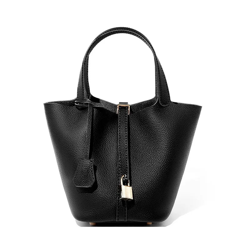 Premium - Elegant Leather Bucket Bag