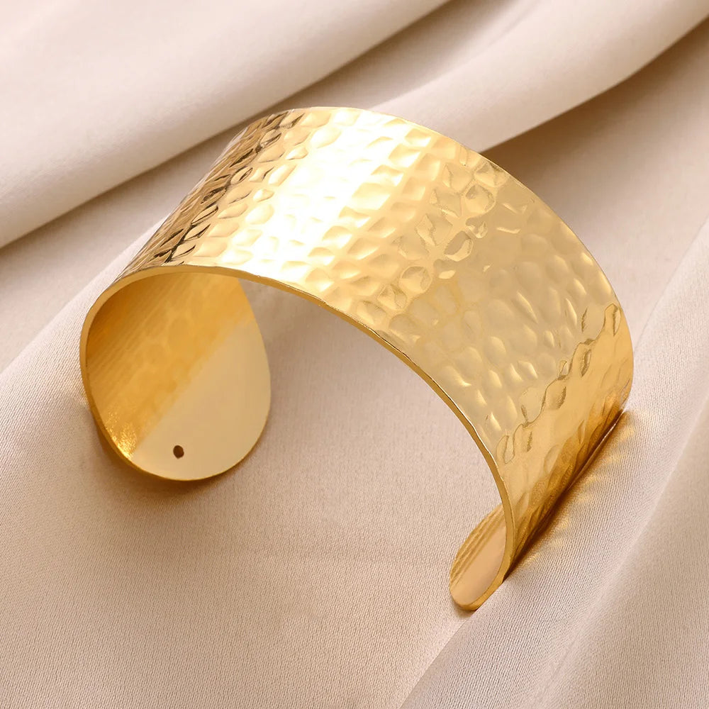 Vintage Irregular Gold Cuff Bracelet