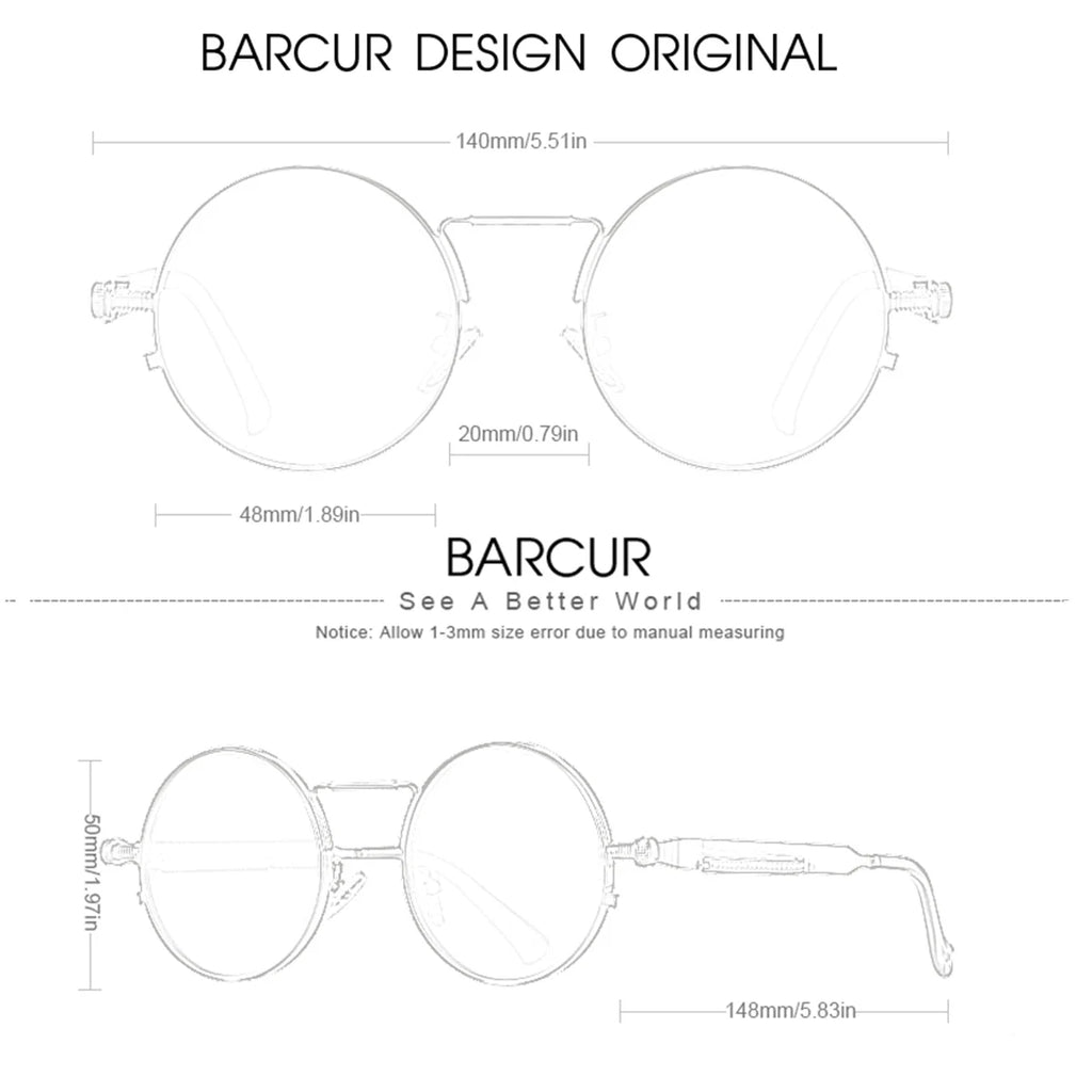 Barcur Eclipse Round Polarized Shades