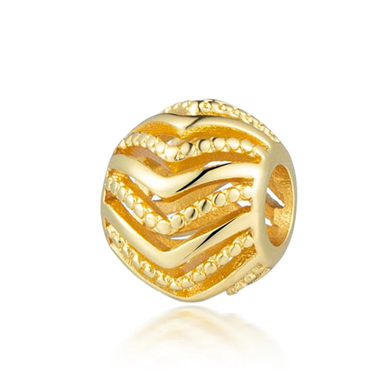 Gold-Plated Charm Collection– 925 Sterling Silver Compatible Beads for DIY Bracelets