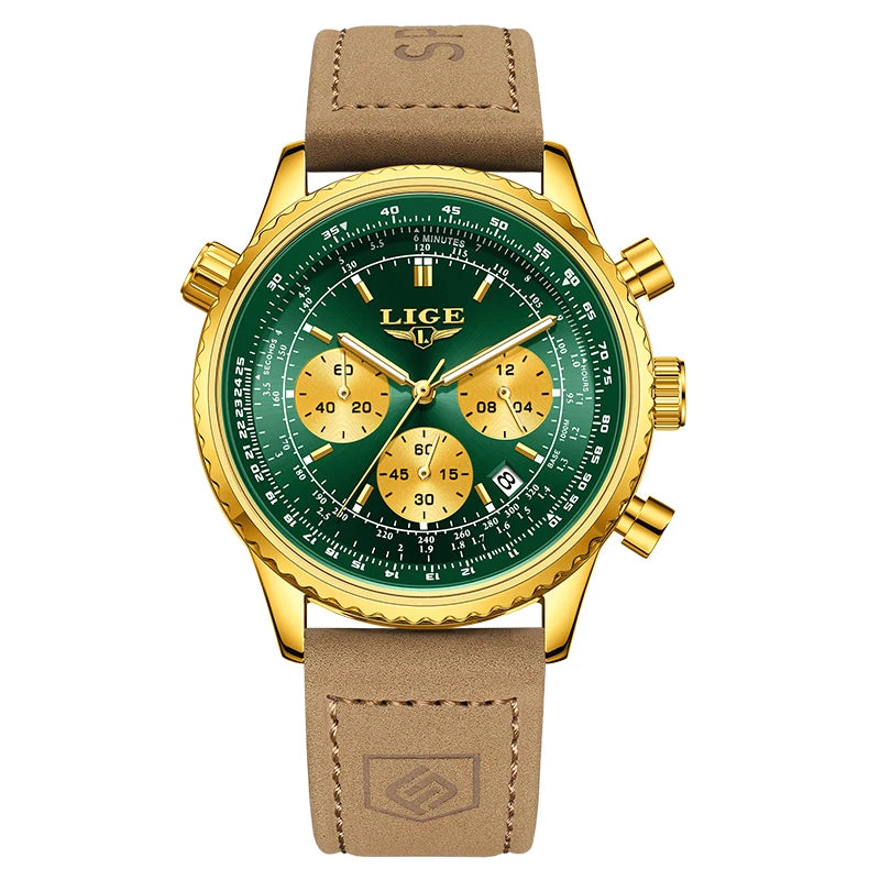 LIGE Emerald Chronograph Watch