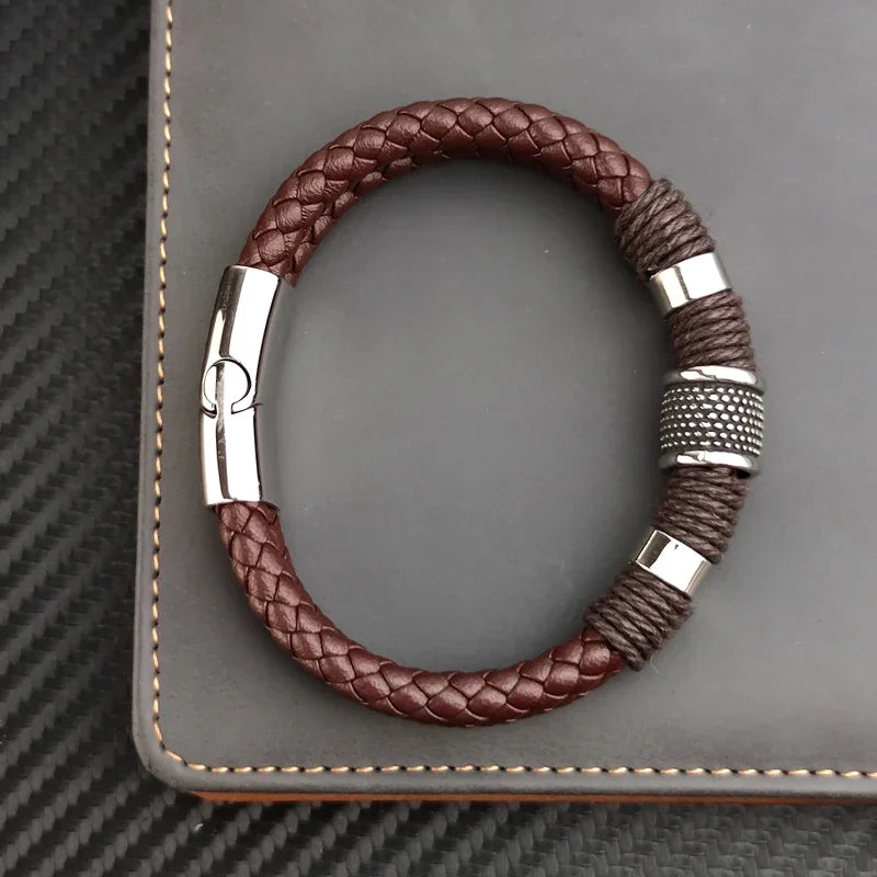 Vintage Brown Leather Bracelet