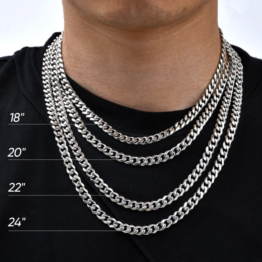Stainless Steel Round Box Chain Necklace