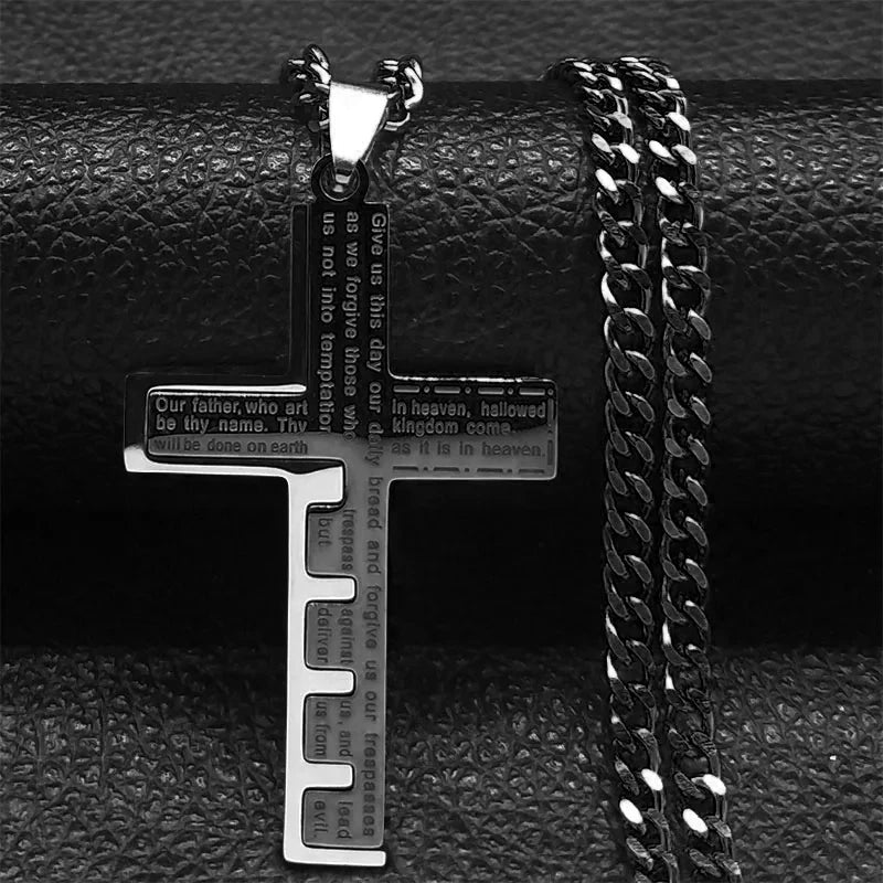 Stainless Steel Cross Pendant Necklace