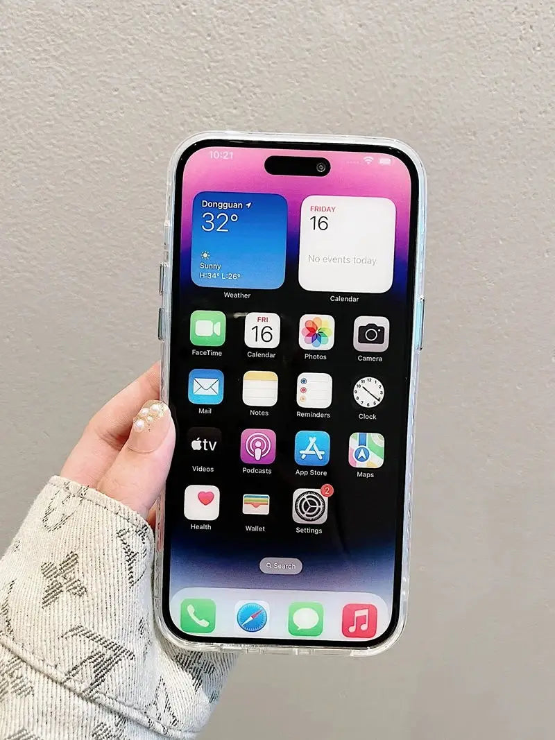 Glitter Flower Shockproof Case for iPhone 11–16 Pro Max