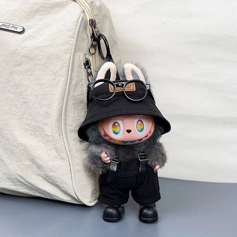 Mini Labubu – Urban Explorer Outfit Set (15/17cm Doll Clothes)