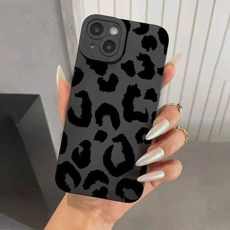 Leopard Design Phone Case with Camera Protection for iPhone