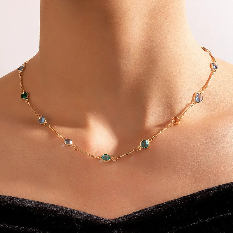 Colourful Candy Charm Choker – Aesthetic Beaded Tassel Necklace