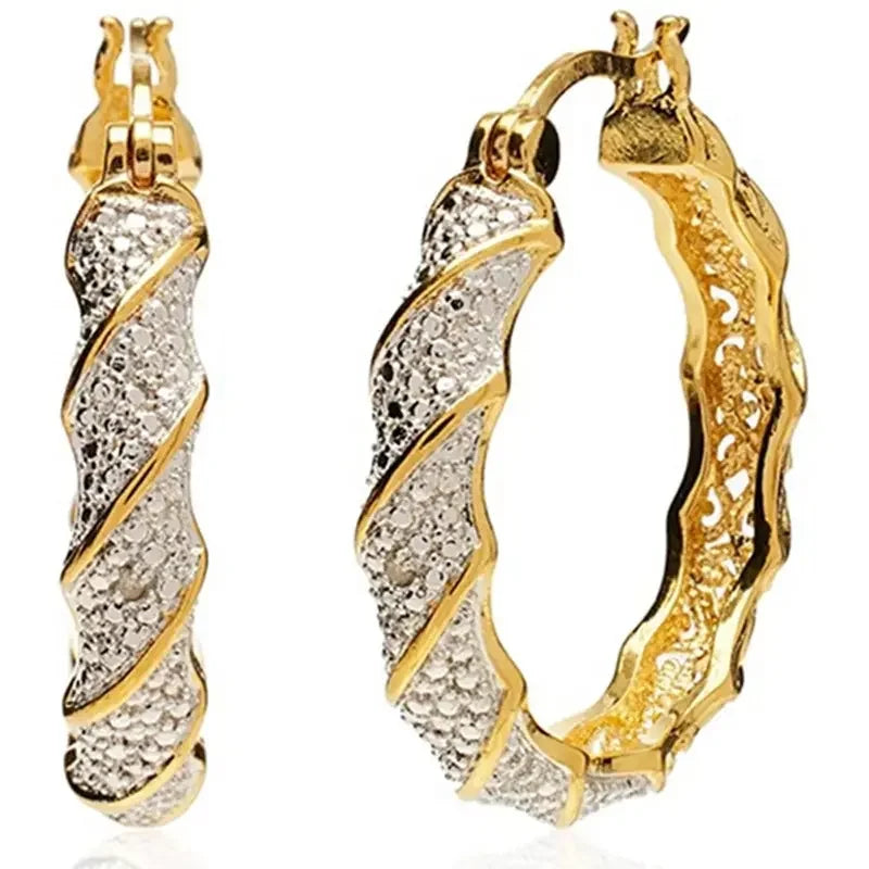 Twist Luxe Hoop Earrings – Gold & Silver