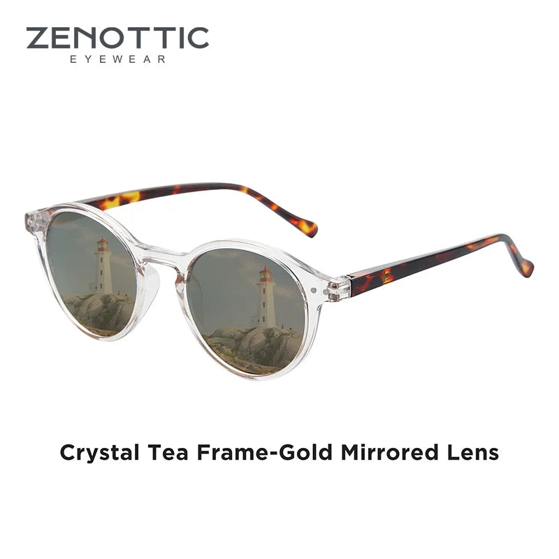 ZENOTTIC Retro Round Polarized Sunglasses – UV400 Protection