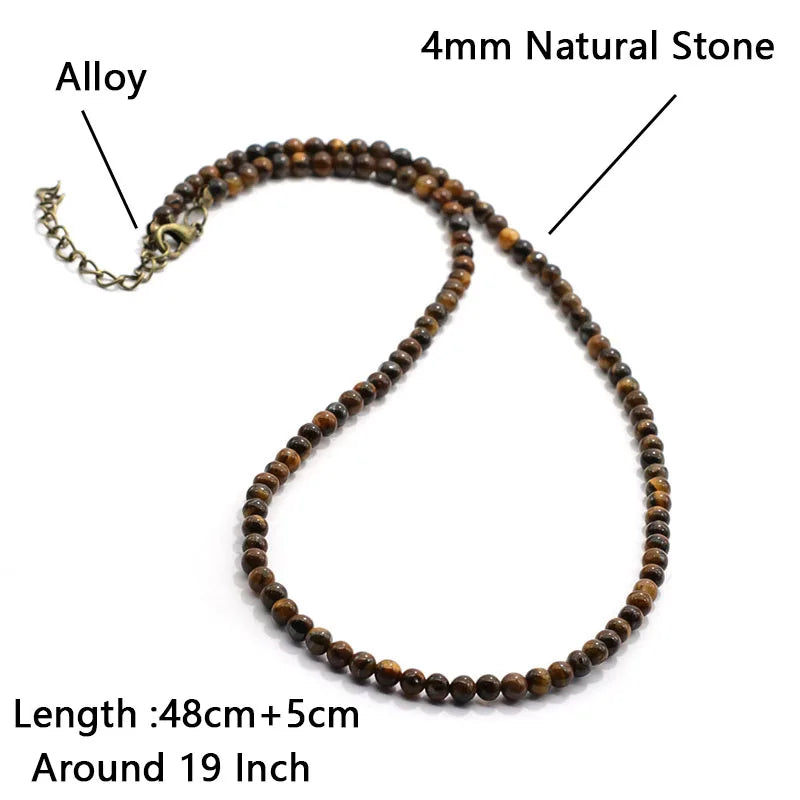 Natural Stone Men's Choker Necklace