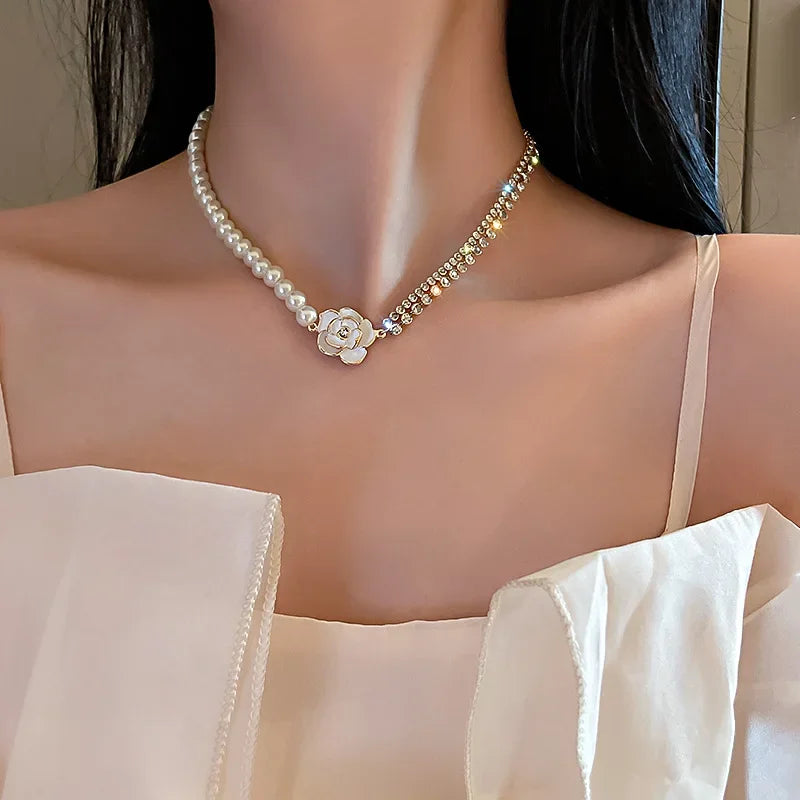 Minimalist Pearl Bead Choker Necklace