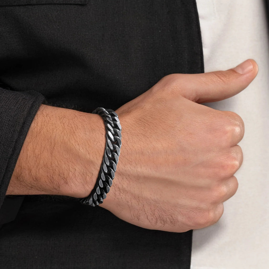 Dominus Cuban Chain Bracelet - Grey