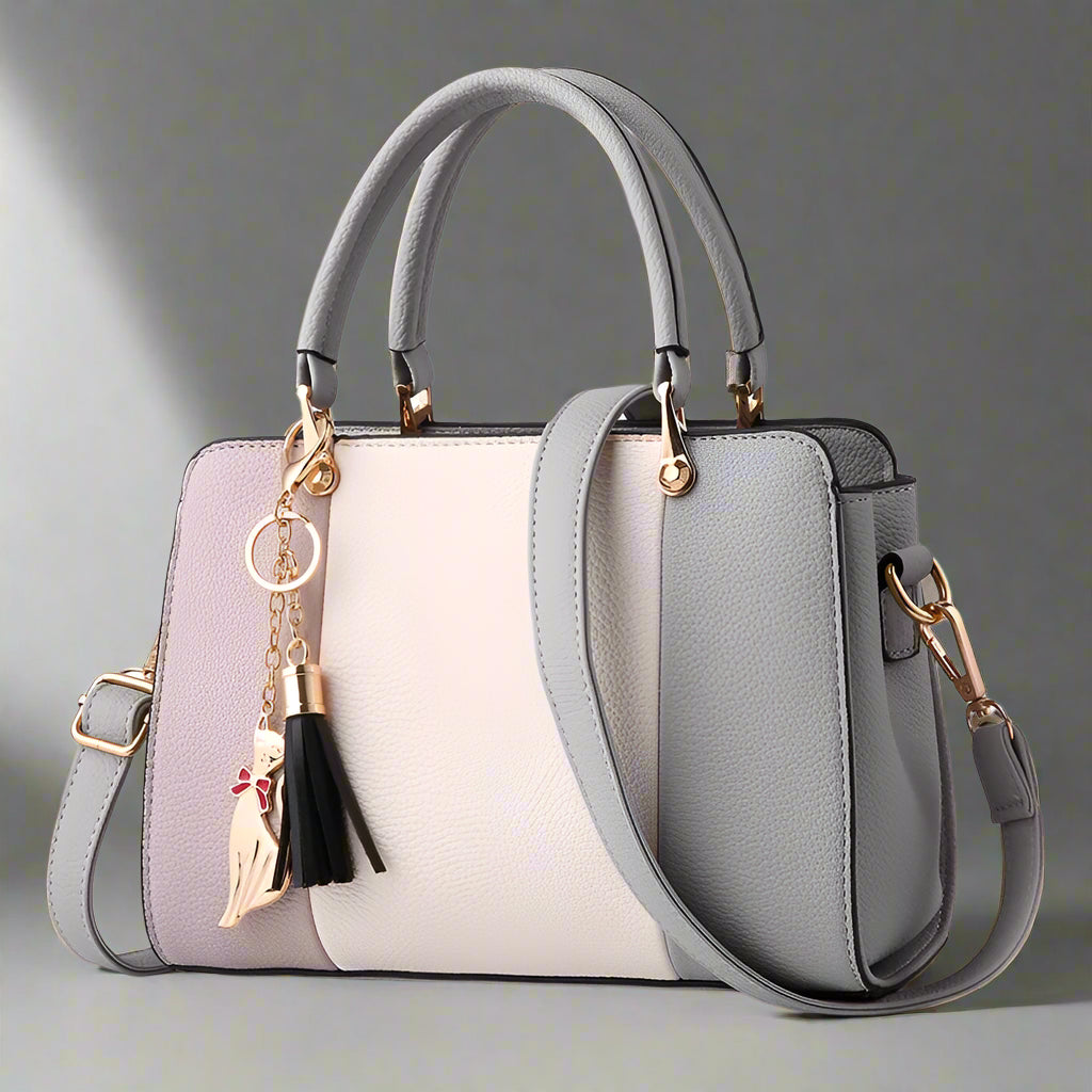 Elegant Two-Tone Leather Bag