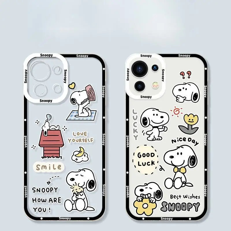 Clear Snoopy Soft Phone Case for iPhone
