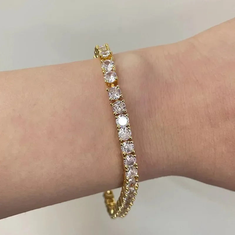 Elegant Anniversary Jewelry Set - Crystal Necklace, Earrings & Bracelet forWomen